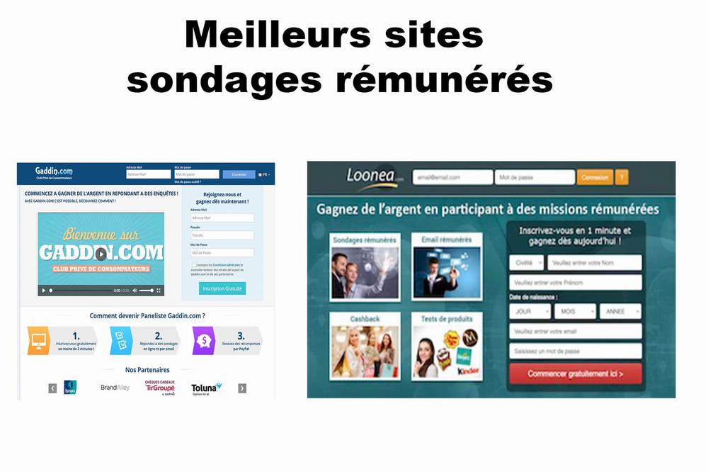 Sites de sondages rémunérés les mieux notés.